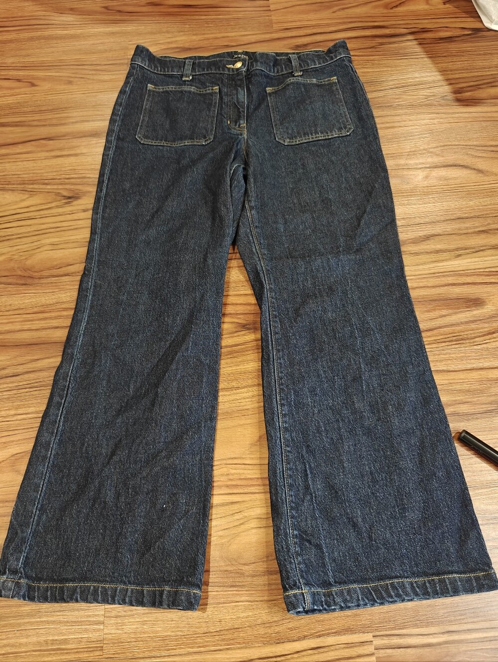 J.Crew Patch-pocket Wide-leg Denim Trousers